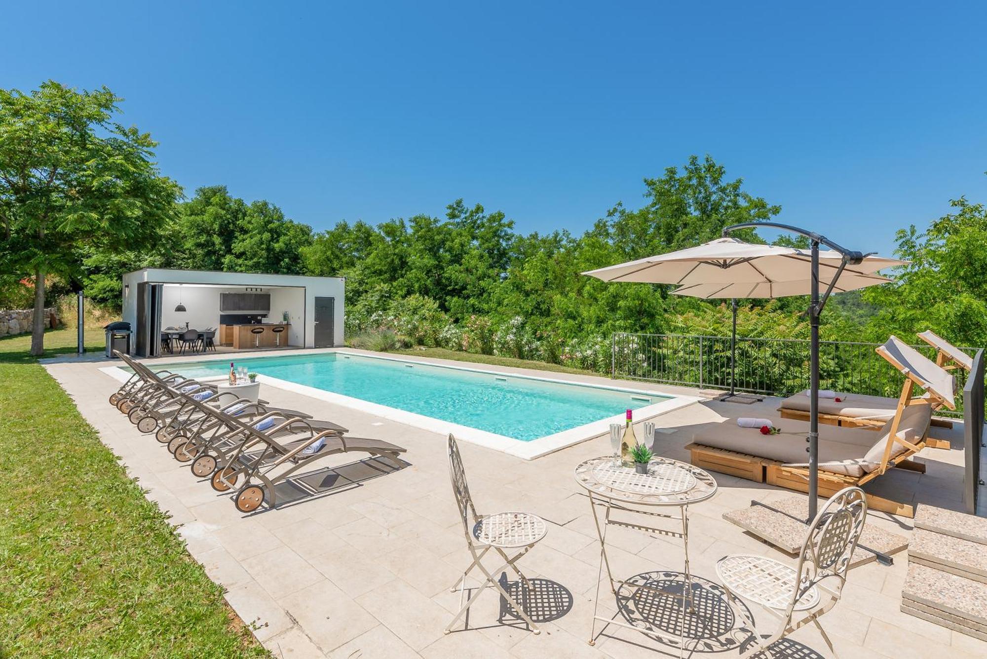 Villas Martincici With Large Pool Grožnjan Extérieur photo